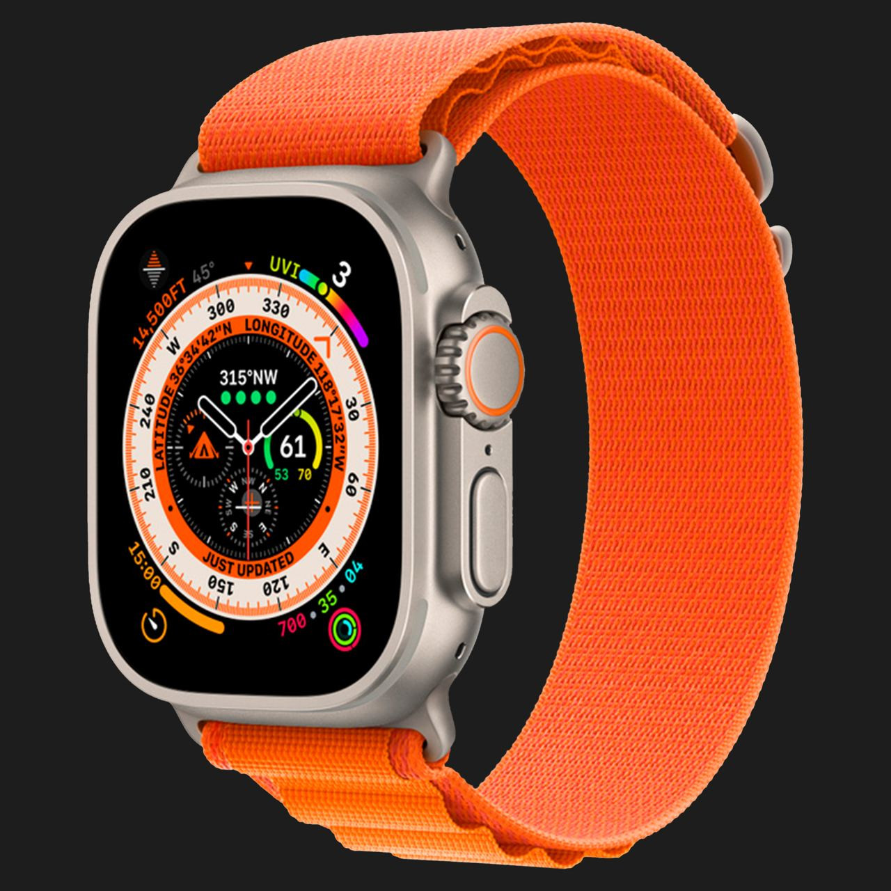 Купити Apple Watch Ultra 49mm Titanium Case With Orange Alpine Loop